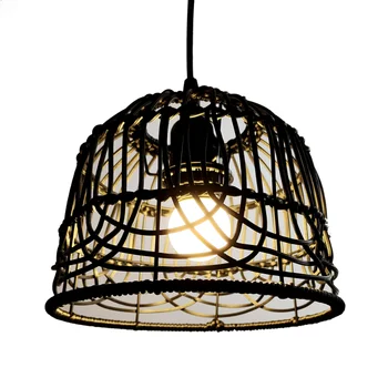 Ротанговый абажур для подвесных светильников ручной работы Плетеные чехлы для ламп Осветительные аксессуары Декор домашнего кабинета