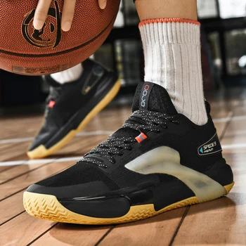Мужская баскетбольная обувь, осенняя дышащая уличная спортивная обувь, брендовые нескользящие резиновые детские кроссовки для детей 36-45