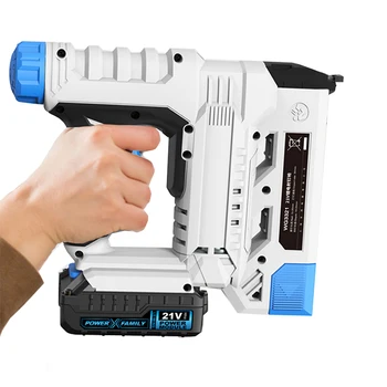 Электрический гвоздезабивной пистолет с литиевой батареей, домашний портативный кодовый гвоздезабивной пистолет, прямой гвоздь U-образной формы, Степлер для забивания гвоздей деревообрабатывающей мебелью