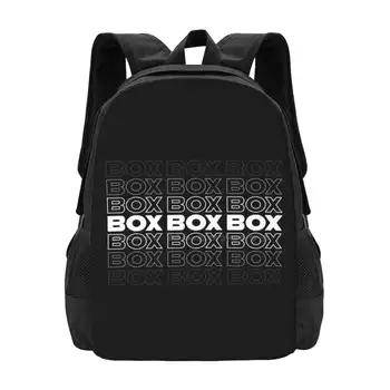 Box Box Дизайн с выцветшим текстом, Горячая распродажа, Рюкзак, Модные сумки, гоночный автомобиль, Гран-При Gp, Состав шин, колесо, яма.