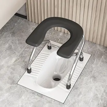 U-образная пластина Складной стул для сидения Стул Для беременных пожилых людей Стул для унитаза Стул для унитаза из нержавеющей стали Туалетный стул для сидения на корточках Унитаз