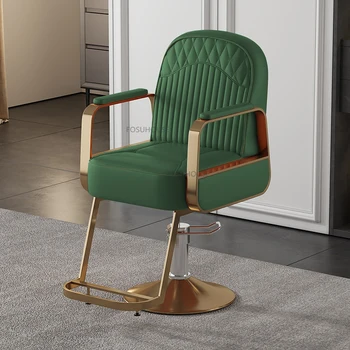 Парикмахерское кресло скандинавского дизайна, Высококлассные парикмахерские кресла, Удобная салонная мебель для салона красоты, Подъемное кресло