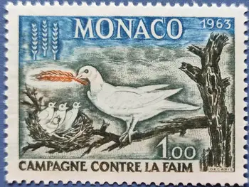 1 шт./компл. Новая почтовая марка Монако 1963 г. Гравировальные марки с голубиным гнездом MNH