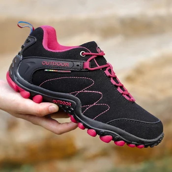 2023 Летняя новая женская походная обувь, дышащие кроссовки для альпинизма для девочек, Модная нескользящая охотничья походная обувь для леди