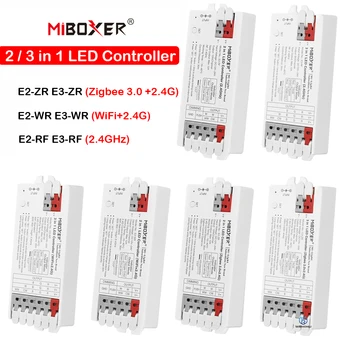 Светодиодный контроллер Miboxer без инструментов 2 3 В 1 WiFi Zigbee 3.0 + 2.4 G Одноцветный/Двойной белый/RGB/RGBW/RGB + CCT Светодиодная лента с диммером 12A /Ch