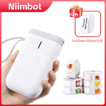Niimbot D11 Принтер этикеток Label Maker, беспроводной принтер этикеток, лента в комплекте, доступно несколько шаблонов для телефона, офиса, дома