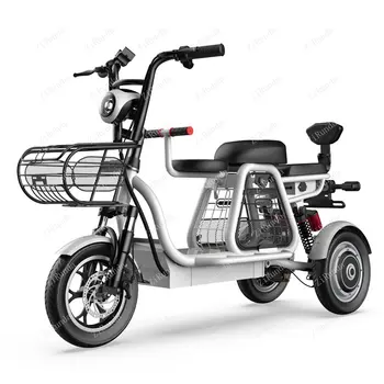 3 Колеса 12-дюймового электрического велосипеда С литиевой батареей 48 В 400 Вт Электрический Велосипед для родителей и детей E Bike