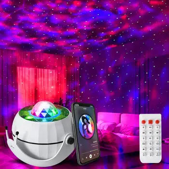 Звездный проектор Galaxy Light Проектор с дистанционным управлением, таймером Blutooth и регулируемым на 360 ° ночником для декора детской комнаты