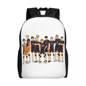 Волейбольный клубный рюкзак Haikyuu Karasuno High для мужчин и женщин, Водонепроницаемая Школьная сумка для колледжа, сумки с аниме-мангой, сумки для книг с принтом
