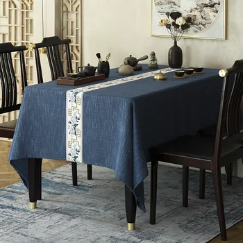 Новая ткань в китайском стиле, скатерть для чайного стола из хлопка и льна, длинная скатерть для стола_an1835