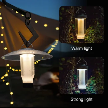Уличный фонарь для кемпинга USB перезаряжаемый с теплым белым освещением портативный фонарик Водонепроницаемая уличная палатка кемпинговые фонари 2600 мАч