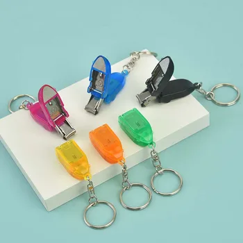Прозрачные цветные мини-складные кусачки для ногтей, Аксессуары и инструмент для ногтей, Портативные ножницы с брелком для ключей, инструменты для маникюра