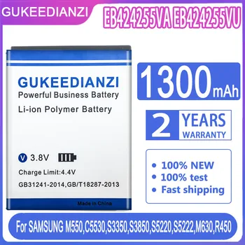 GUKEEDIANZI EB424255VA EB424255VU для Samsung M550 C5530 S3350 S3850 S5220 S5222 M630 R450 R380 R390 SCH-R560 R561 Аккумулятор