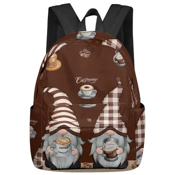 Рюкзак Coffee Dwarf в кофейных зернах, школьные сумки для подростков, ноутбук, изготовленный на заказ рюкзак для мужчин и женщин, дорожная сумка