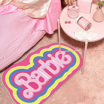 Барби Розовый Радужный ковер Гардероб Kawaii Y2K Для девочек Планировка ковровой комнаты Ремонт спальни Декоративный ковер Коврик Одеяло Подарки