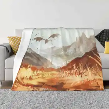 Горы, холод, креативный дизайн, легкое тонкое мягкое фланелевое одеяло, пейзаж, Драконьи горы, фантазия