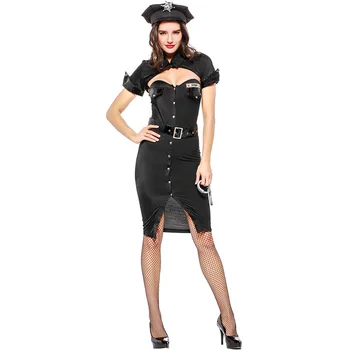 Взрослые женщины С животными, Черные Кошки, копы, костюм полицейского, шляпа, униформа, костюмы для косплея на Хэллоуин, наряд для ролевых игр, одежда для выступлений