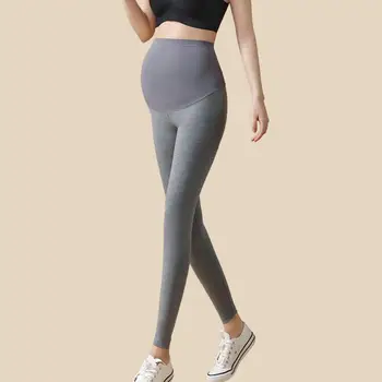 Дышащие брюки для йоги для беременных, стильные леггинсы, узкие брюки с высокой талией для беременных женщин с поддержкой живота, удобные