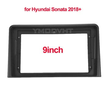 9-дюймовая панель автомобильного радиоприемника для Hyundai Sonata 2018 2019 + DVD Стерео Комплект отделки приборной панели Рамка для установки панели Ободок