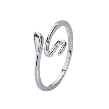 2023 Grils, Новые модные Милые кольца из белого золота неправильной формы, открывающиеся для женской пары, простые геометрические украшения для вечеринок, подарки