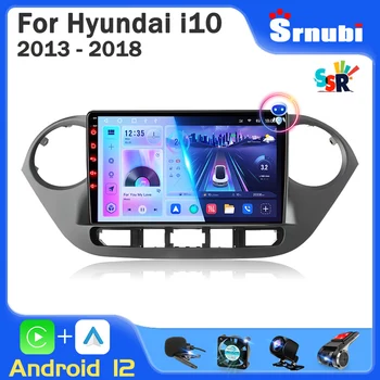 Srnubi 2 Din Android 12 Автомагнитола для Hyundai I10 2013 2014-2018 Мультимедийная Навигация GPS Carplay 4G Стерео Плеер Головное устройство